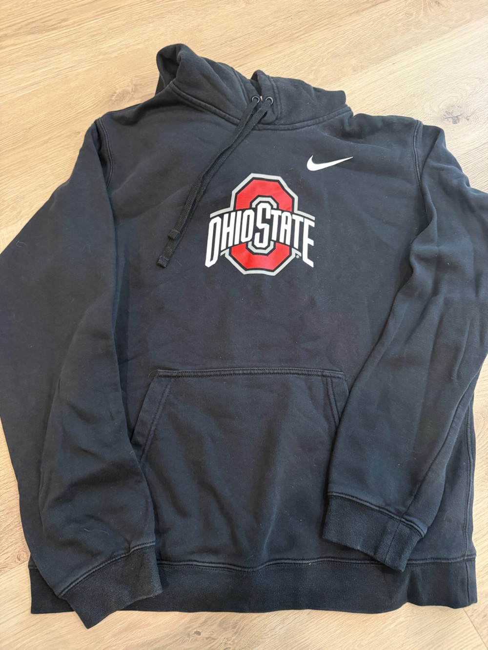 Nike Black Ohio State Hoodie with Red Logo